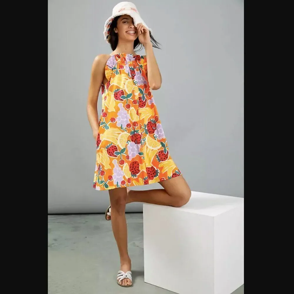 Anthropologie Corey Lynn Calter Tutti Frutti Tunic Dress Size Medium - Picture 3 of 16